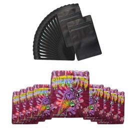 100 Bags, 1 Special Cartoon Pattern, Resealable Candy Bags, Gummies Bags, 5 x 4 Inch Storage Baggies, Treat Bags, Cookie Bag (green)