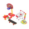 4pcs Bird Training Toys Interactive Fun Basketball Skateboard Trolley Parrot