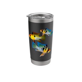 Blue Ram Cichlids Aquarium Fish Dwarf Cichlid Fish Tank Stainless Steel Insulated Tumbler