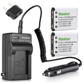 Kastar Battery X2 & Charger for Cas NP-80 EX-Z88 EX-Z115 EX-Z270 EX-Z280 EX-Z330 EX-Z350 EX-Z370 EX-Z550 EX-Z670 EX-Z800 EX-ZS5 EX-ZS6 EX-ZS50 EX-ZS100 EX-ZS150 QV-R70 QV-R100 QV-R200 QV-R300
