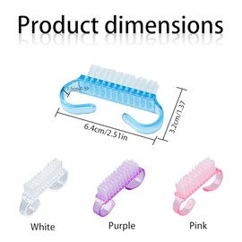 24 Pzas Cepillos para Limpiar Uñas, Cepillo de limpieza de Uñas con Agarre Mango, Mini Limpieza De Uñas Plástico, Kit de Limpieza para Dedos de Los Pi