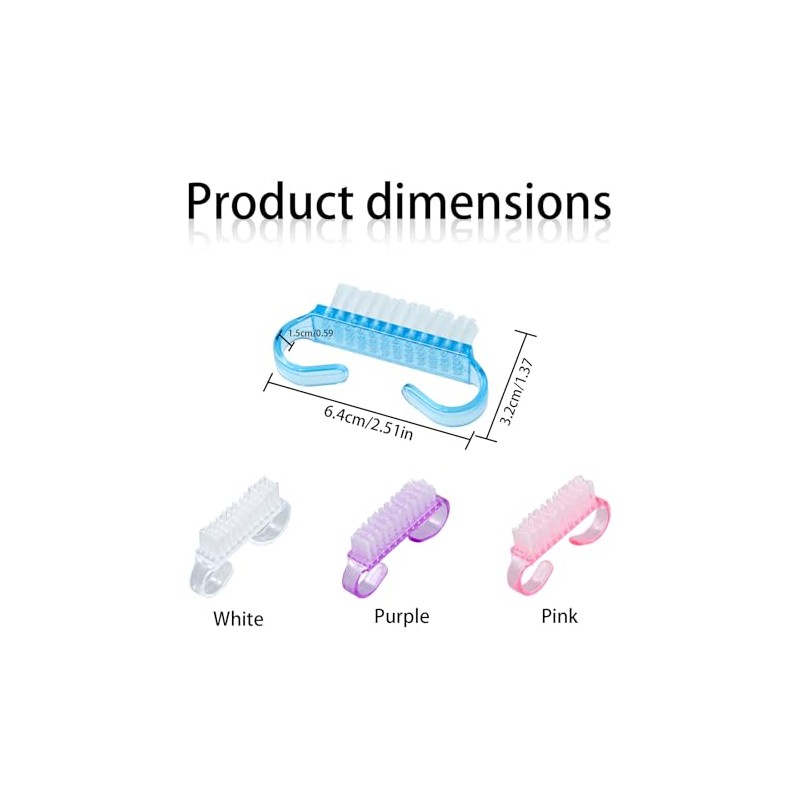 24 Pzas Cepillos para Limpiar Uñas, Cepillo de limpieza de