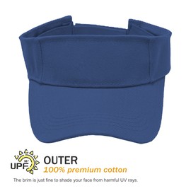 DOOVID Sun Visor Hats Sports Sun Hat Empty Top Baseball Cap Golf Tennis Hat, 1 Pack Navy Blue, One Size