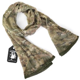 SHENKEL Sniper Veil, Mesh Scarf, 67.9 x 33.5 inches (170 x 85 cm), Camouflage, Multicam, Disguise, Net, Survival Game, multicam