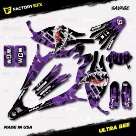 Factory EFX Purple Savage Racing Camo Graphics kit fits Sur-Ron Ultra Bee All Years Surron