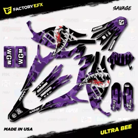 Factory EFX Purple Savage Racing Camo Graphics kit fits Sur-Ron Ultra Bee All Years Surron
