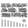 QWORK® 80Pcs M8 Bolts and Nuts Set, 304 Stainless Steel,