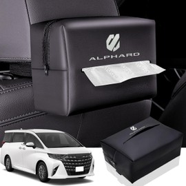 HUDIY Toyota Dedicated Alphard 40 Series Car Tissue Case, June 2023-Present Car Tissue Holder, Leather Material, Car Tissue Bag, Car Storage, Tissue Holder, Hanging, Car Accessories, Sun Visor,