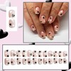 24Pcs Valentines Press on Nails Short Square Fake Nails with