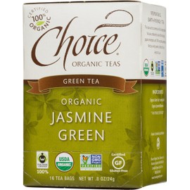 Choice Organic Teas Green Tea, 16 Tea Bags, Jasmine Green