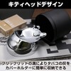 Felimoa Desktop Cat Ears Ashtray with Lid, Push Down Large