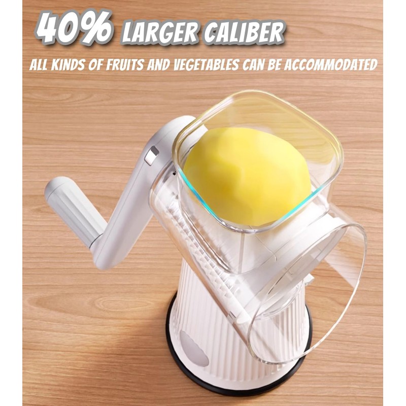 BSFRNF 5 In 1 Rotary Cheese Grater Vegetable Slicer for