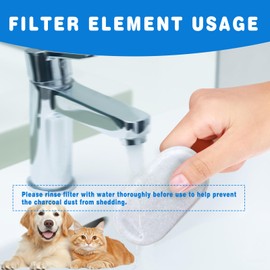 20Pack Cat Water Fountain Filters for Stainless Steel 108oz/3.2L& 67oz/2L, Cat Fountain Filters Replacement for adjustable Water Flow Cat Water Fountain, Dog Water Fountain Filters