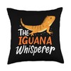 Iguana Whisperer Lizard Reptile Terrarium Lover Throw Pillow