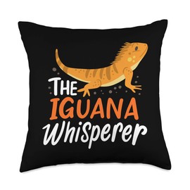 Iguana Whisperer Lizard Reptile Terrarium Lover Throw Pillow