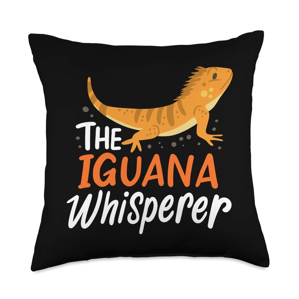 Iguana Whisperer Lizard Reptile Terrarium Lover Throw Pillow