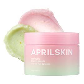 APRILSKIN APRILSKIN Pink Aloe Facial Polish Cleanser | Gentle Exfoliation with Mungbean & Soybean Scrub | Removes Waterproof Makeup & Sunscreen | Non-Comedogenic Cleanser for All Skin Types | Korean Skincare