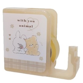 [Storage Type Tape Cutter] BOOK Cellophane Tape / With You ANIMAL New School