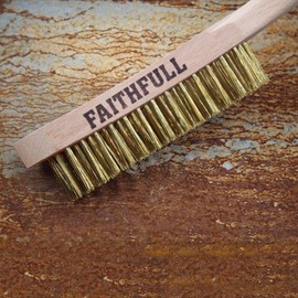 Faithfull FAI680B4F Brass Wire Scratch Brush Four Row