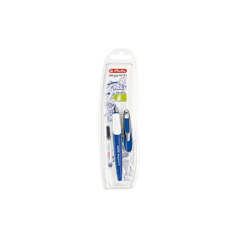 herlitz My.pen 50046782 School Fountain Pen for Left-Handed Users (L-Nib)