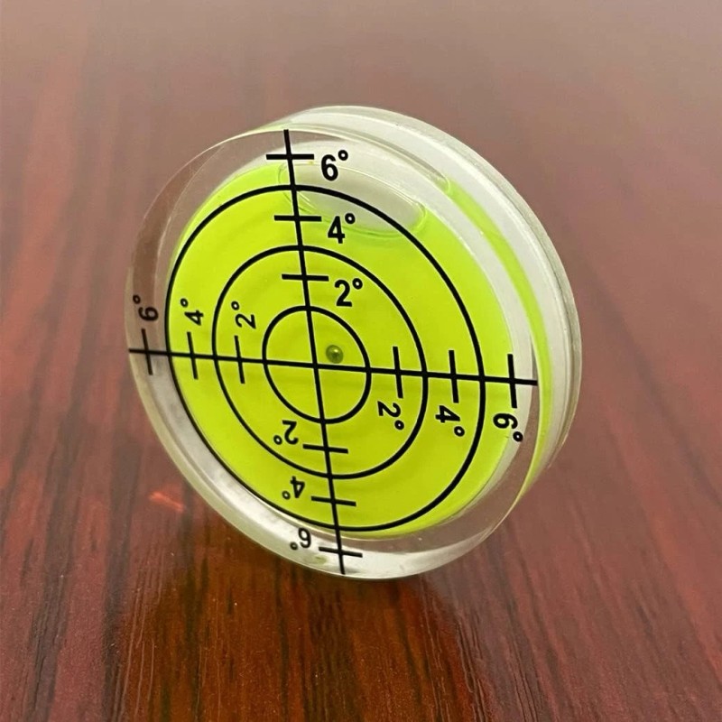 NoBrand 6Pcs Small Circular Bubble Spirit Level Double Sided Adhesive