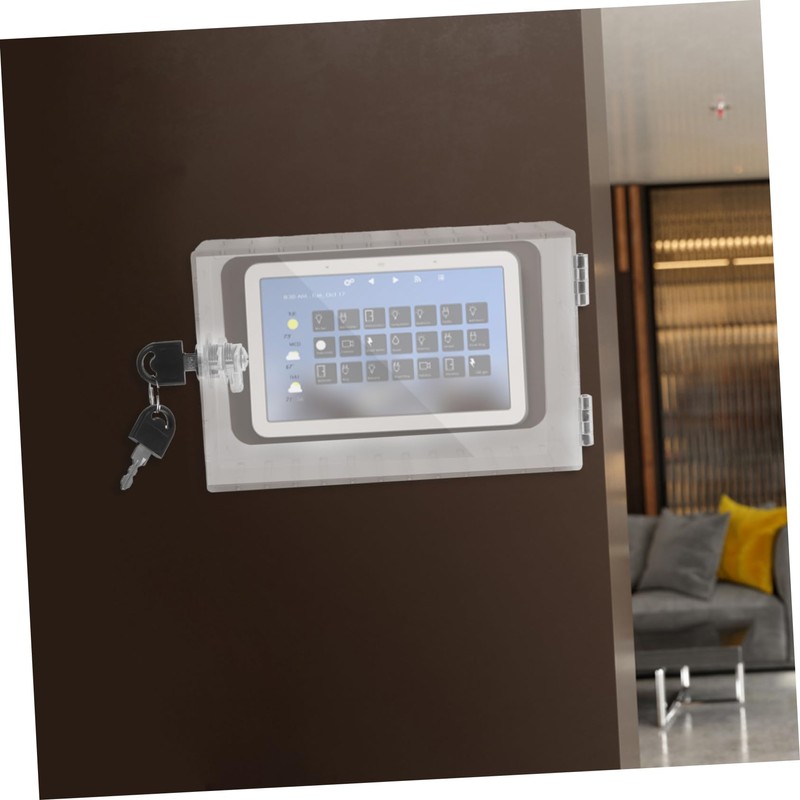 TEHAUX Transparent Thermostat Lock Box Keyed Wall Mounted Guard for