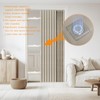 Jilron Accordian Door Curtain, 100% Blackout Folding Magnetic Doorway Curtains,Linen