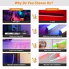 LEPOTEC Motion Sensor Cabinet Lighting,RGB LED Closet Lights Wireless USB