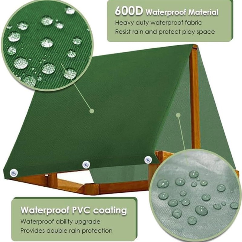Swing Canopy Replacement Cover Playset Tarp Replacement Waterproof Outdoor Swing