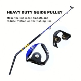 Topline Tackle High Quality Fiberglass Boat Rod Super Hard Deep Sea Trolling Pole Rod Big Game Fishing Rod for TrollingLength: 5ft6in-130lbs