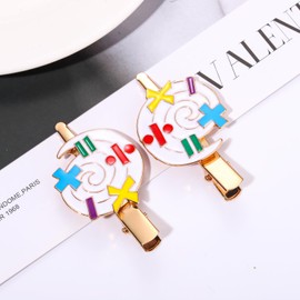 Teacher Hair Clips for Women Girls Funny School Bus Apple Book Blackboard Math Symbol Hairpins Teachers Appreciation Back to School Hair Accessories Gifts for Teachers Student