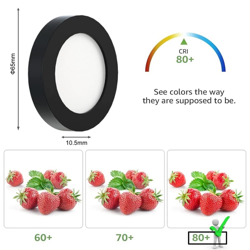 VST 12V Super Bright and Ultra-Thin Under Cabinet Lighting,Recessed or
