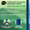 TECEUM Rope – 46M x 6mm (1/4 Inch) – Blue