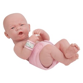 JC Toys La Newborn Boutique - Realistic 14" Anatomically Correct Real Girl Baby Doll ââ‚¬â€œ All Vinyl ââ‚¬Å“First Yawnââ‚¬Â Designed by Berenguer ââ‚¬â€œ Made in Spain (18505) , Pink