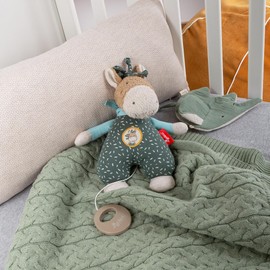 SIGIKID 39826 Music Box Pony Wiwi Wiah, Yellow for Girls and Boys from 0 to 36 Months