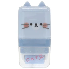[Eraser] Animal Roller Poppy Rubber/Blue Cat