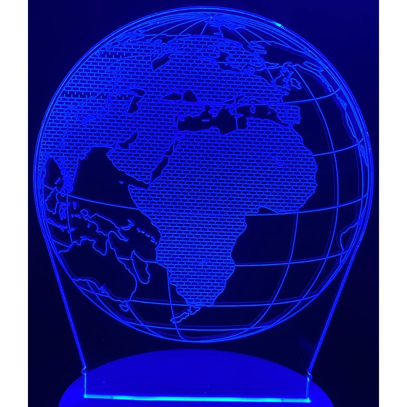 True Face 3D Optical Illusion Night Light, Touch LED Table