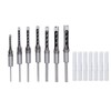 Garosa 7Pcs Square Hole Mortise Chisel Drill Bit Woodworking Hole