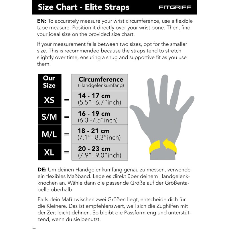 Fitgriff Elite Straps 2.0 - Lifting Straps with Rubber Pad