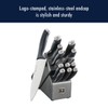 Silvercap 14 Piece Knife Block Set, Black