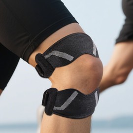 Patella Band, Adjustable Patella Knee Brace, Open Design, Non-slip Basketball Training Equipment, Weightlifting Support for Protection