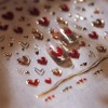 2 Sheets 5D Embossed Heart Nail Stickers for Nail Art