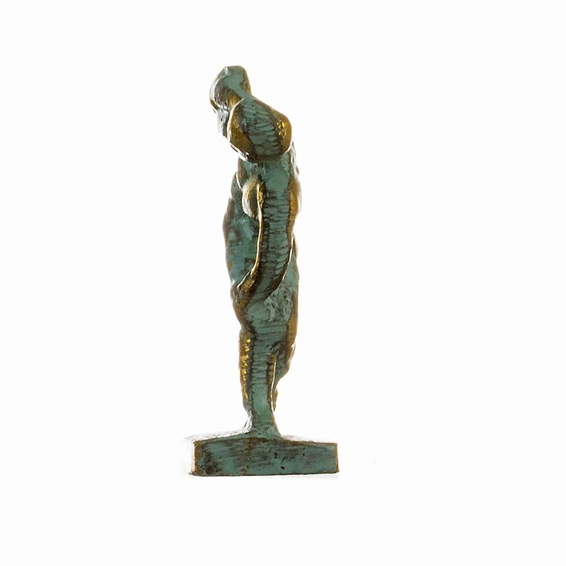 Disc Launcher Olympia Statue Discobolus Greco-Roman Miniature 100% Bronze