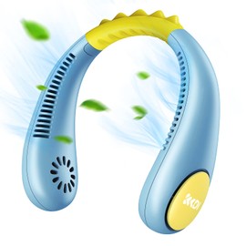 Kids Neck Fan, Portable Bladeless Fans for Kid 4-14Y Girls & Boys, 2600mAh USB Personal Mini Cooling Fan for Travel/Camping/Study, 4 Speeds, Lightweight, Compact, Perfect Summer Gifts for Kids