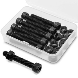 M8 x 60 mm, pack of 10 Allen screws and nuts, combination box, cylinder screws with hexagon socket, 12.9 degree carbon steel