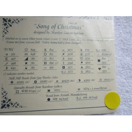 Lavender & Lace Counted Cross Stitch Chart Pattern ~ Song of ChristmasQ
