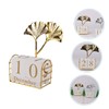 Operitacx Ginkgo Leaf Desk Calendar Table Decoration Teacher Table Calendar