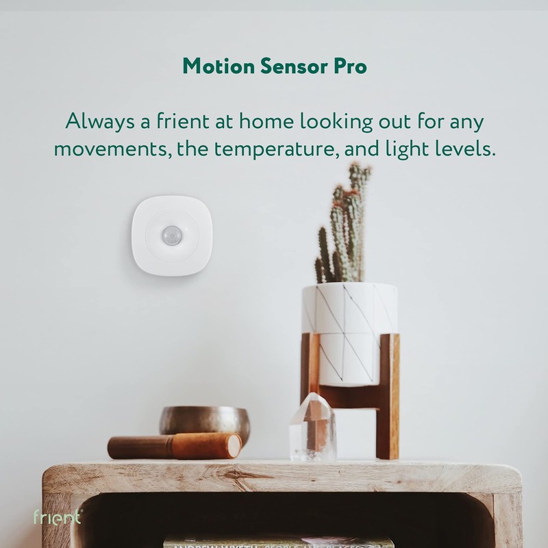 frient Motion Sensor Pro | Movement, Light, and Temperature Monitoring