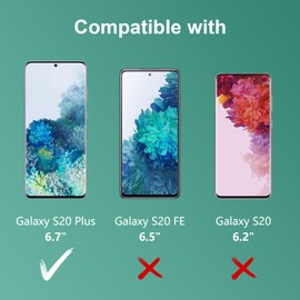 JEHOO [2 Pack] for Galaxy S20 Plus Screen Protector, Support Fingerprint, 9H Tempered Glass Film, Easy Installation, Bubble Free