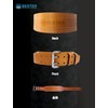 BESTER Training Belt Muscle Level Leather Single Piece Leather (Brown,